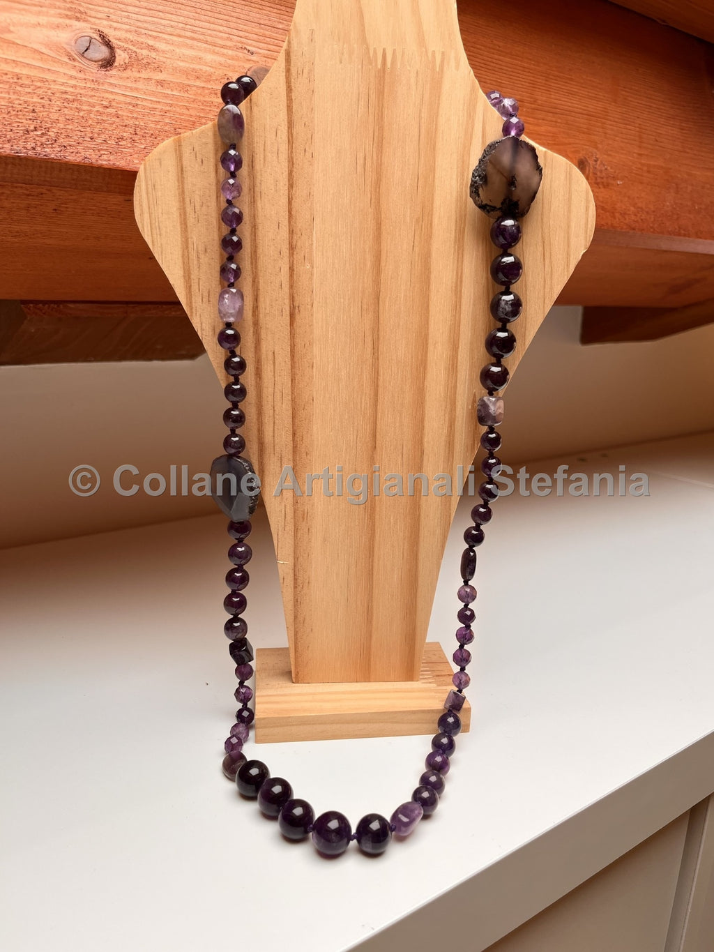 Collana con pietre dure di Ametista di alta qualità