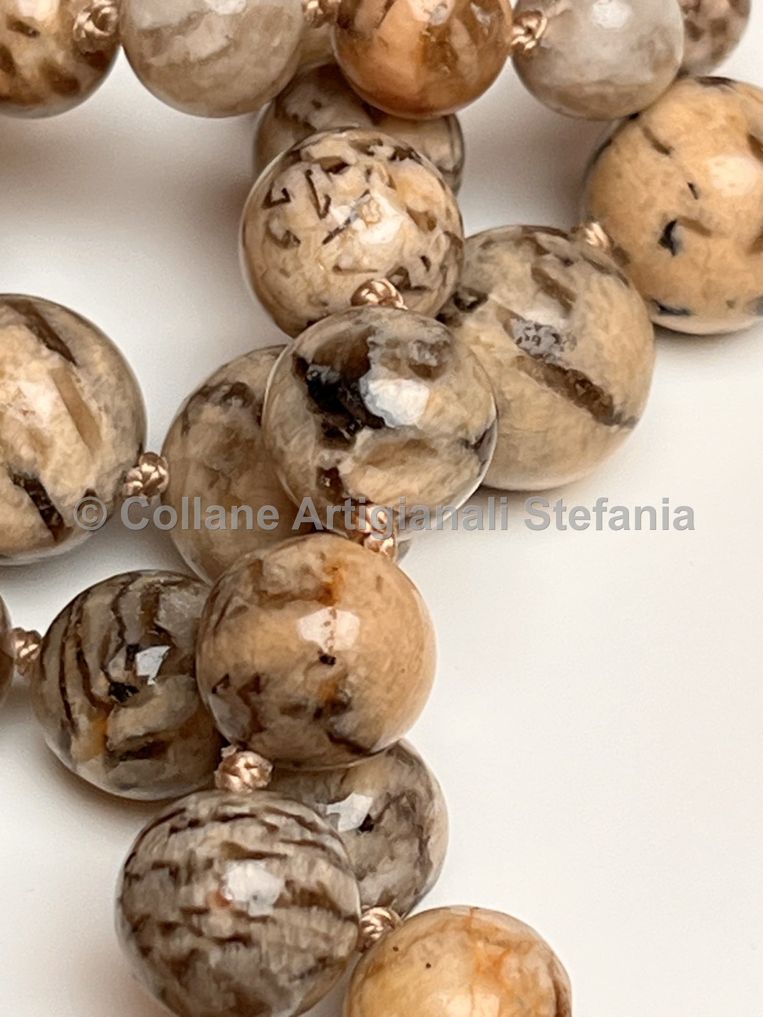 Collana con pietre dure di Zebradorite