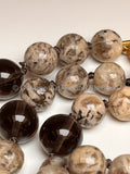 Collana con pietre dure di Zebradorite e Ossidiana