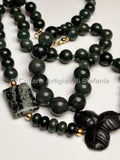 Collana con pietre dure di Agata muschiata