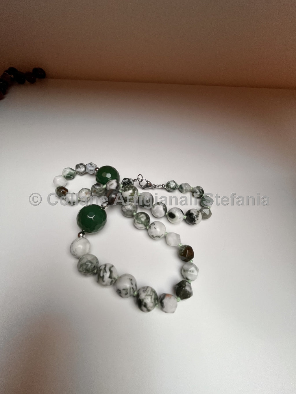 Collana con pietre dure di Agata dendritica