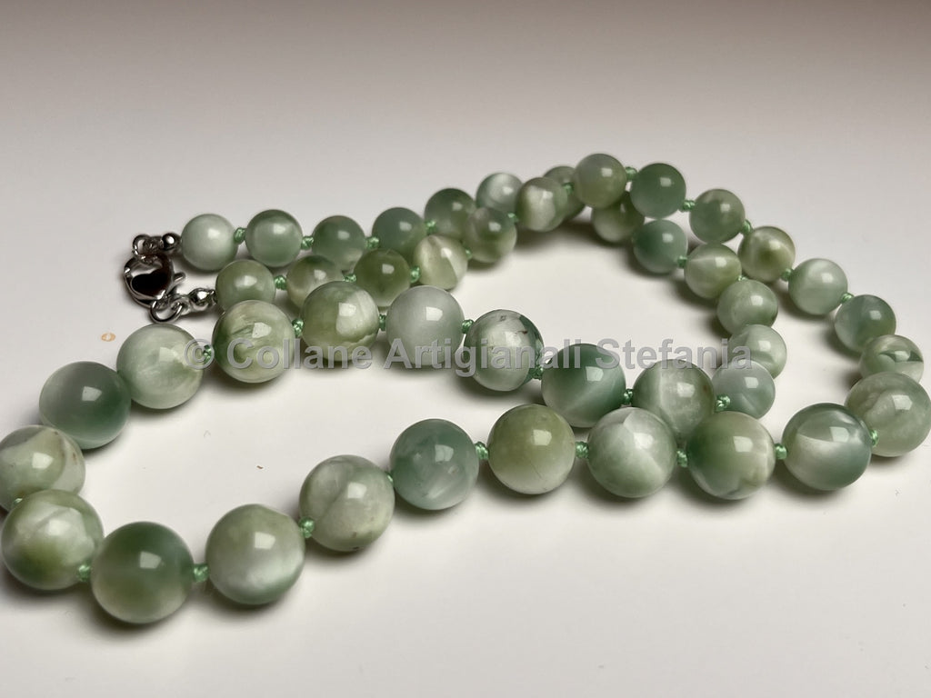 Collana con pietre dure di Larimar verde