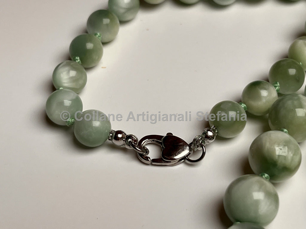Collana con pietre dure di Larimar verde