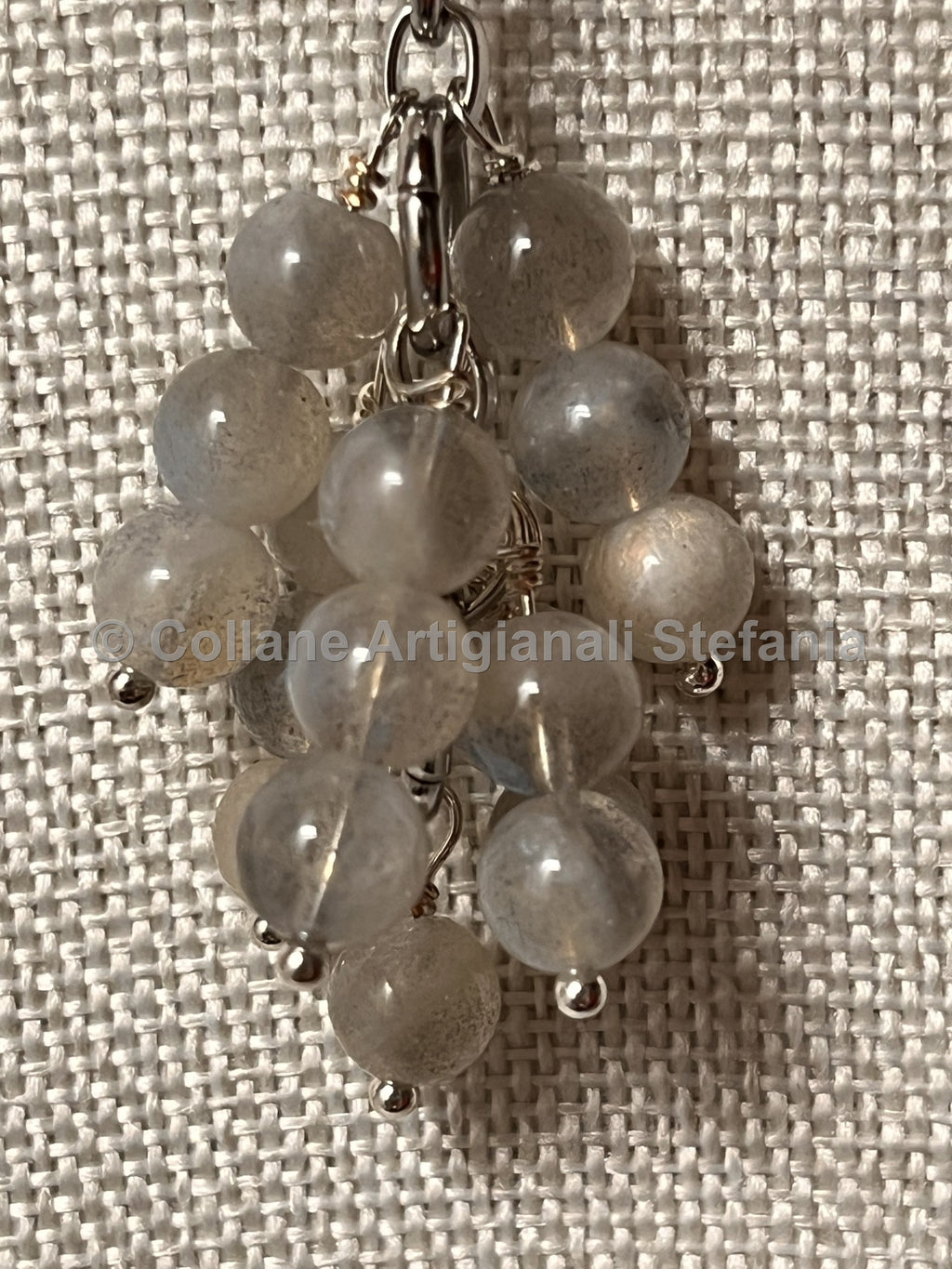 Collana con pietre dure di eccellente qualità di Pietra di Luna