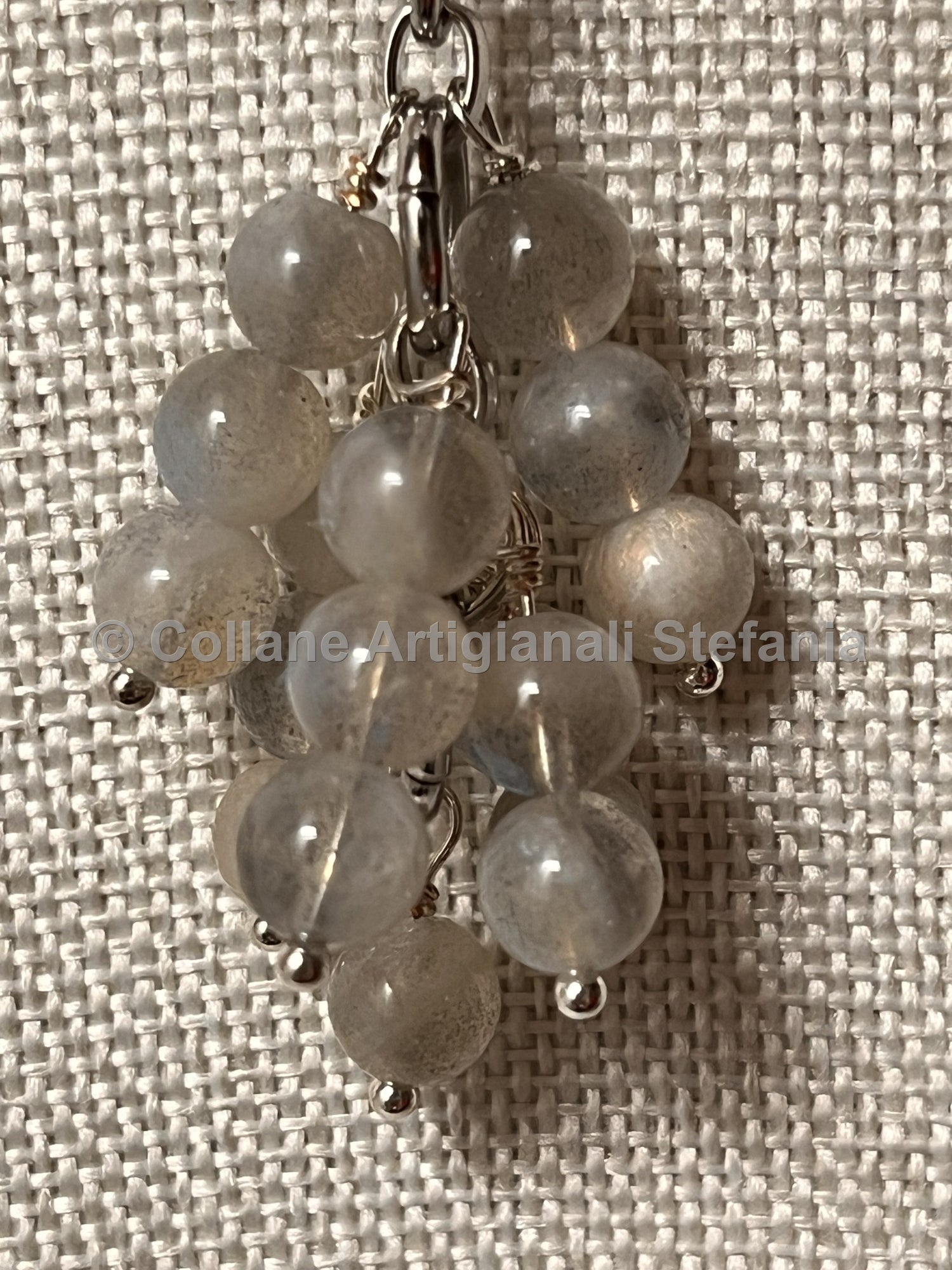 Collana con pietre dure di eccellente qualità di Pietra di Luna