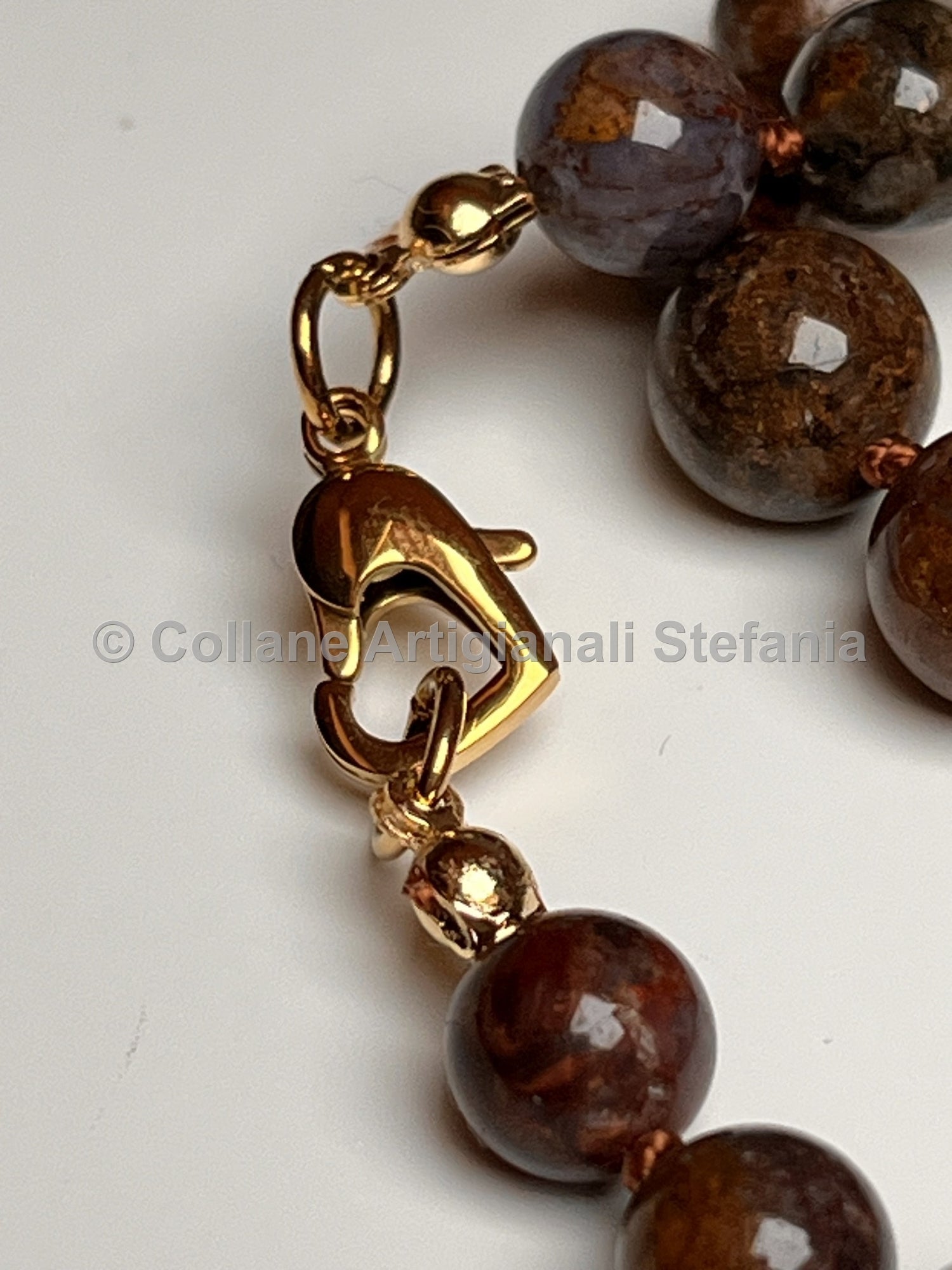 Collana con pietre dure di Pietersite e Pietra di Luna