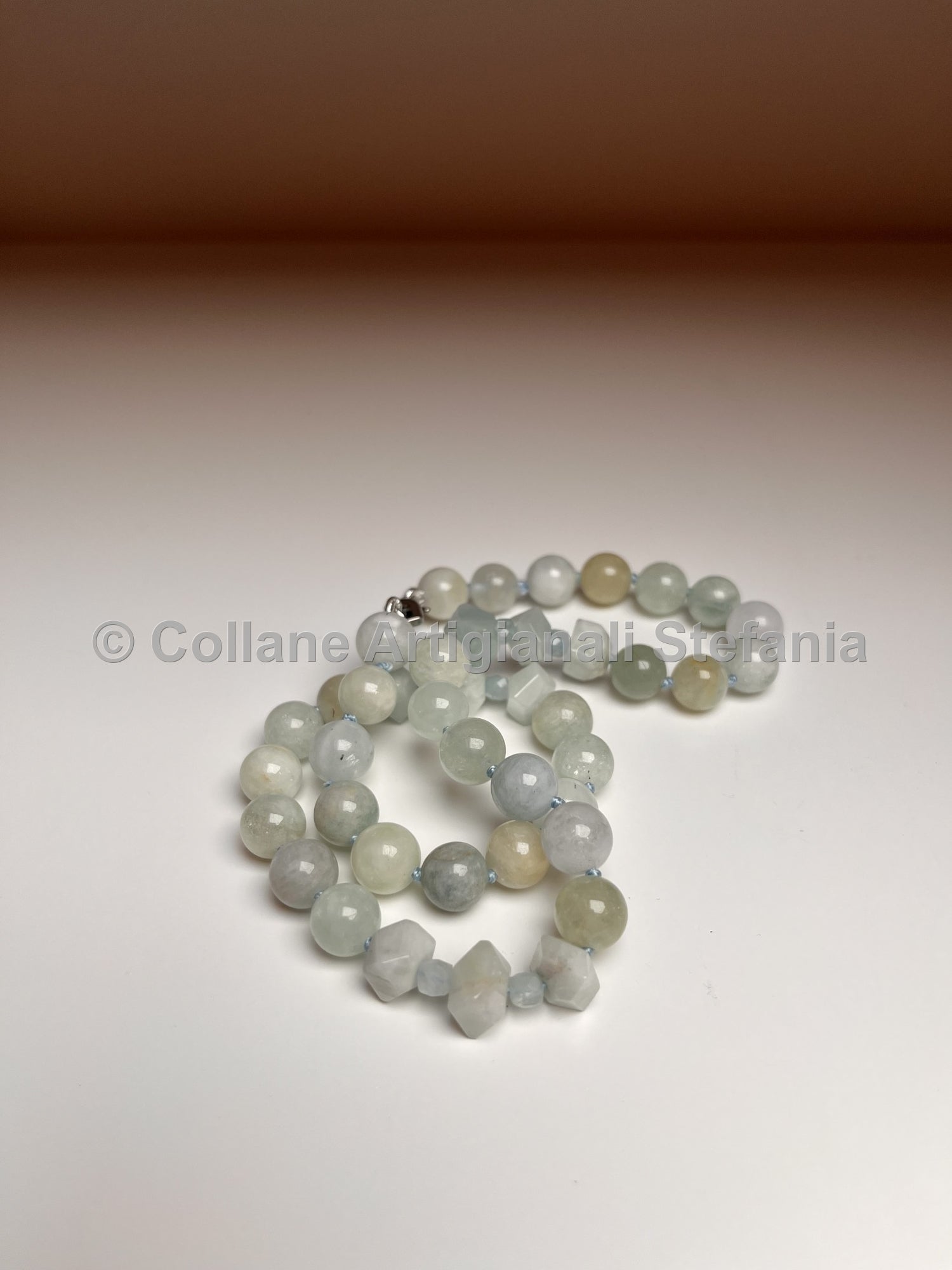 Collana con pietre dure di Acquamarina di ottima qualità