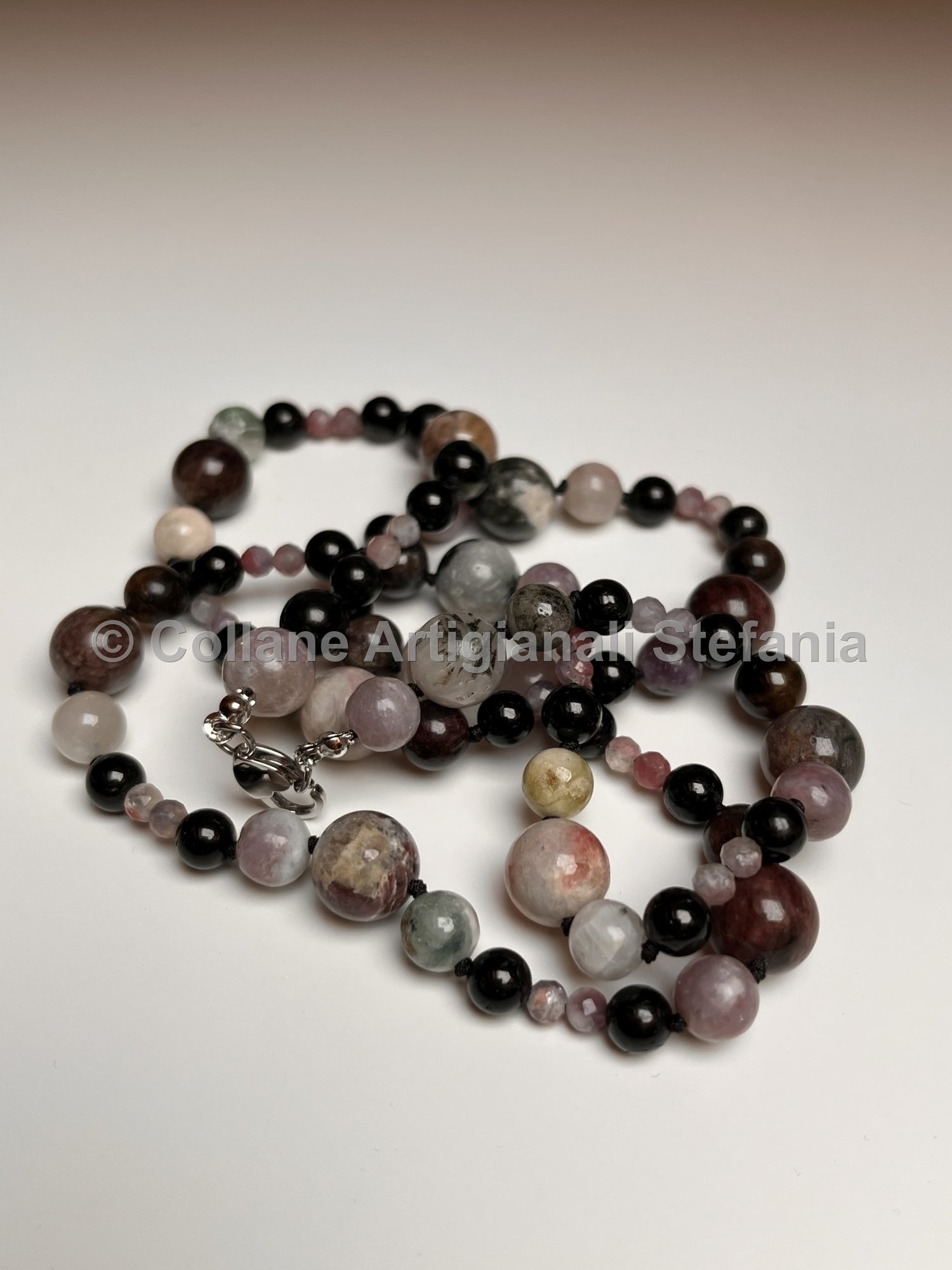 Collana con pietre dure di Tormalina di alta qualita