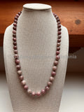 Collana con pietre dure di Lepidolite di alta qualità