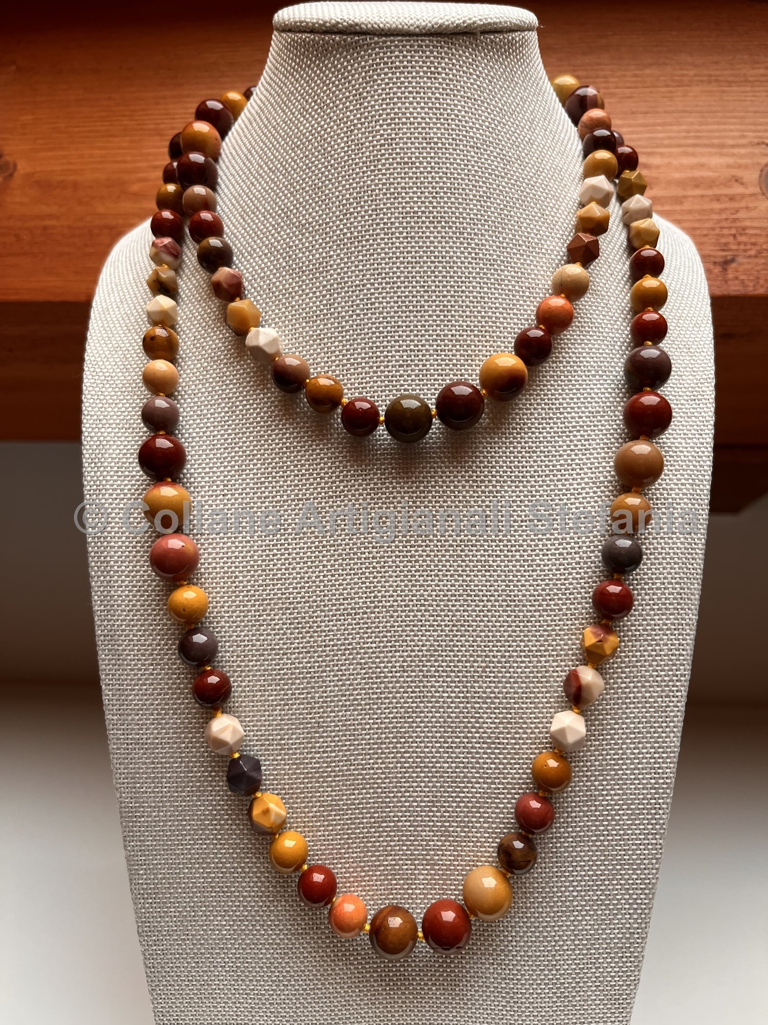Collana con pietre dure di Mookaite di ottima qualità