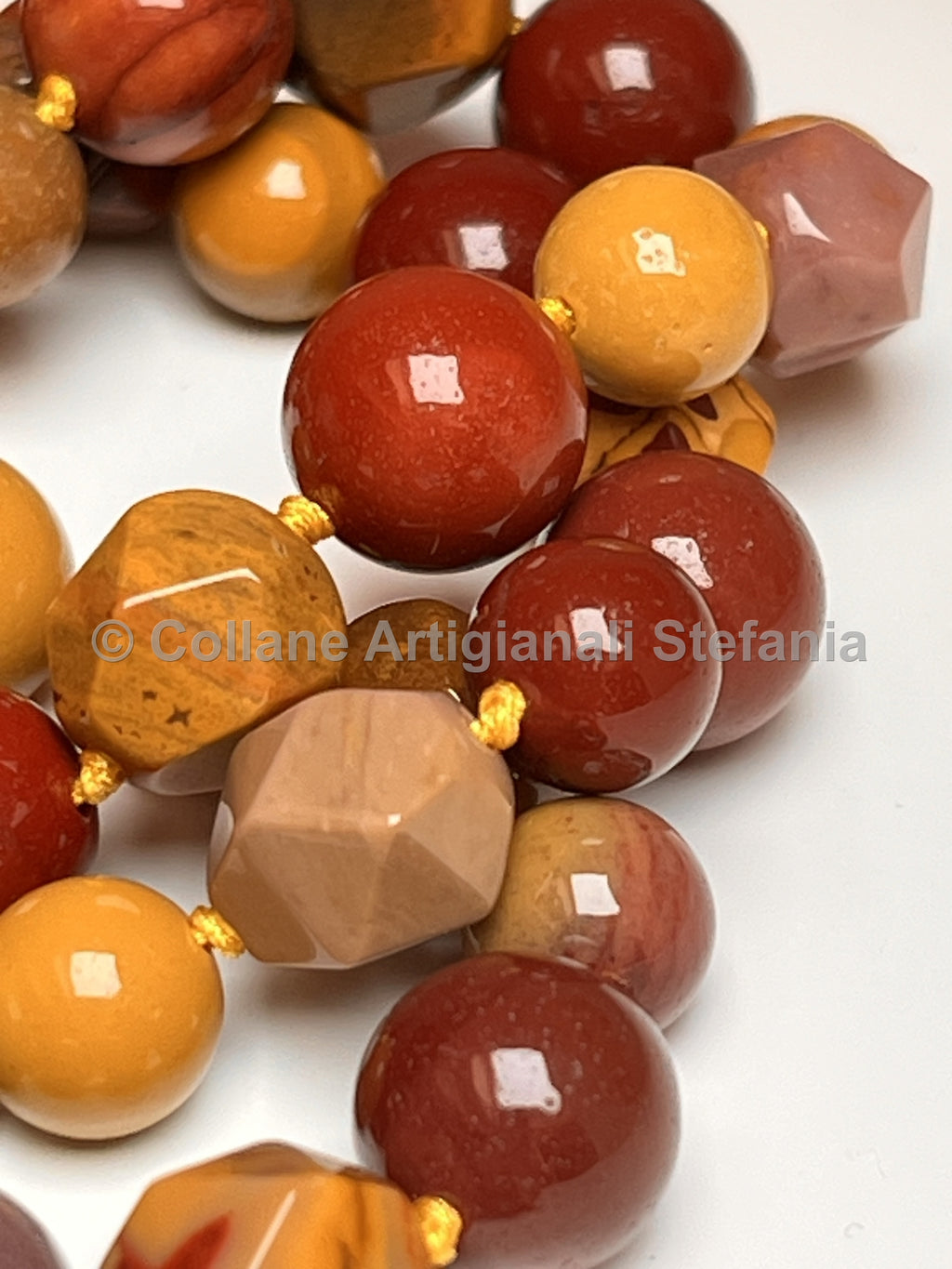 Collana con pietre dure di Mookaite di ottima qualità