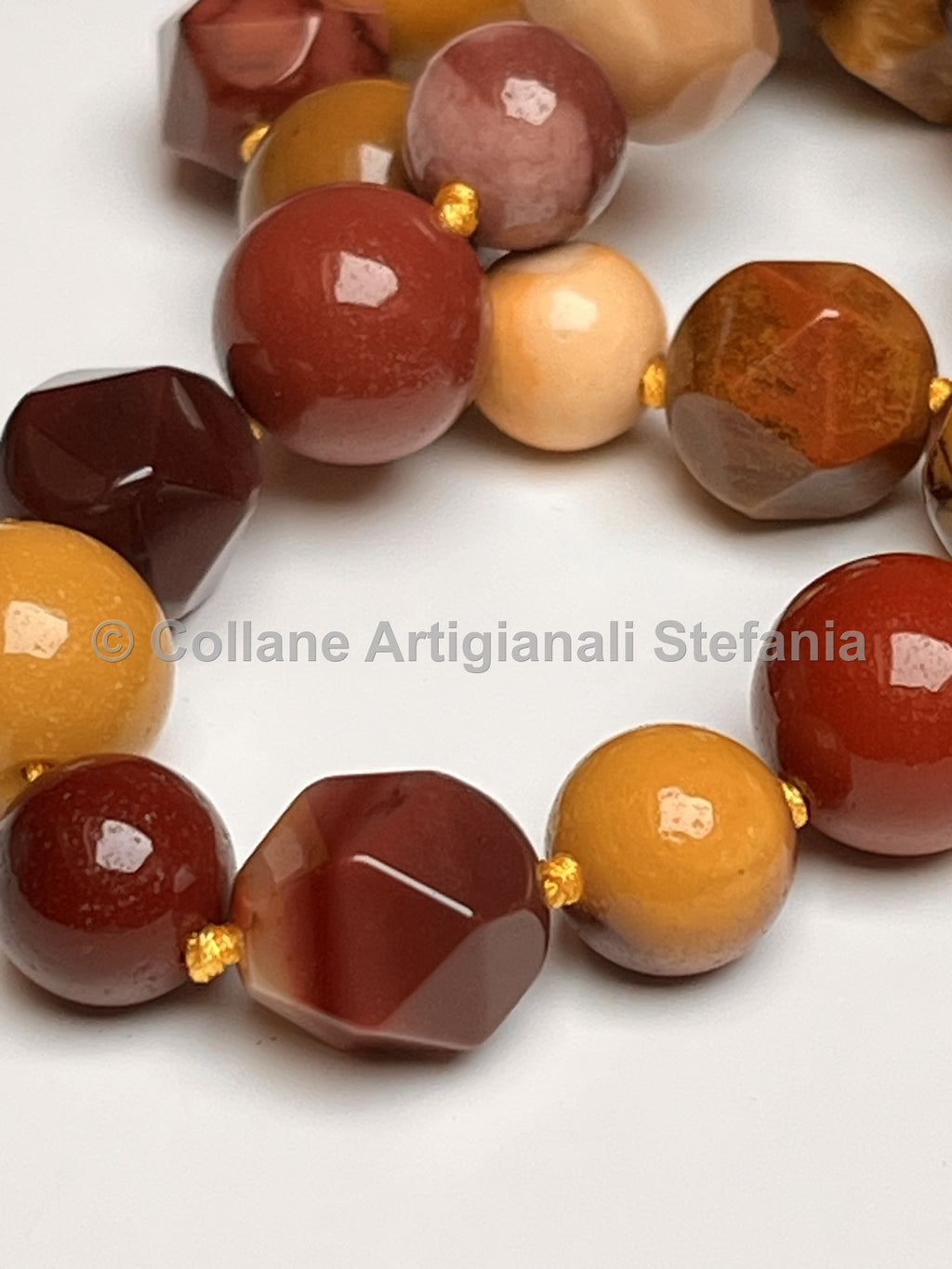 Collana con pietre dure di Mookaite di ottima qualità
