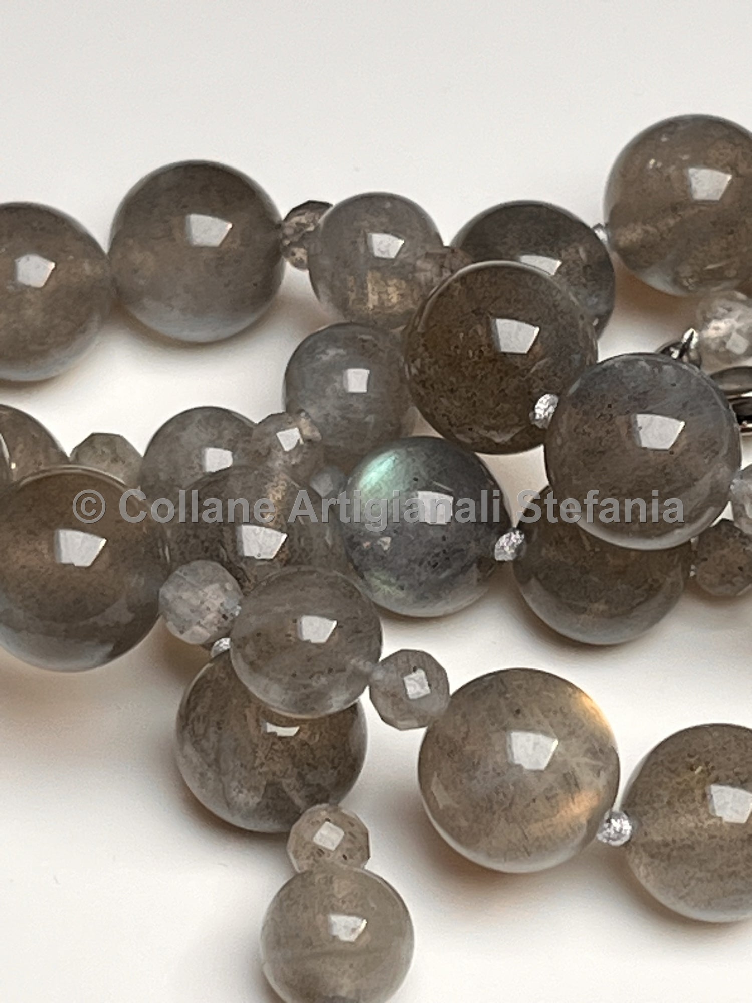 Collana con pietre dure di Labradorite di eccellente qualità
