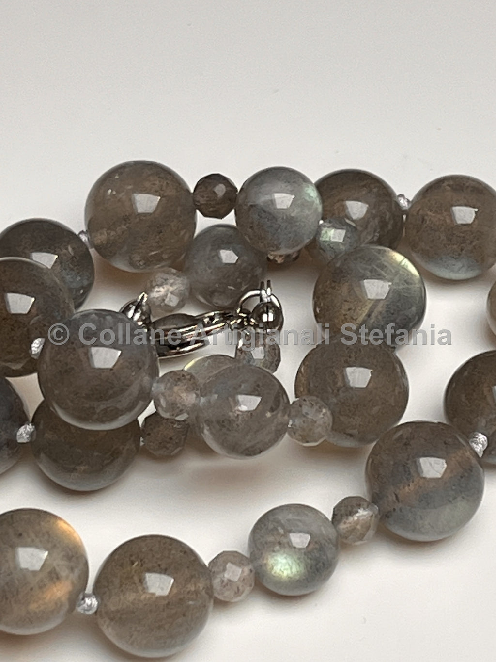 Collana con pietre dure di Labradorite di eccellente qualità