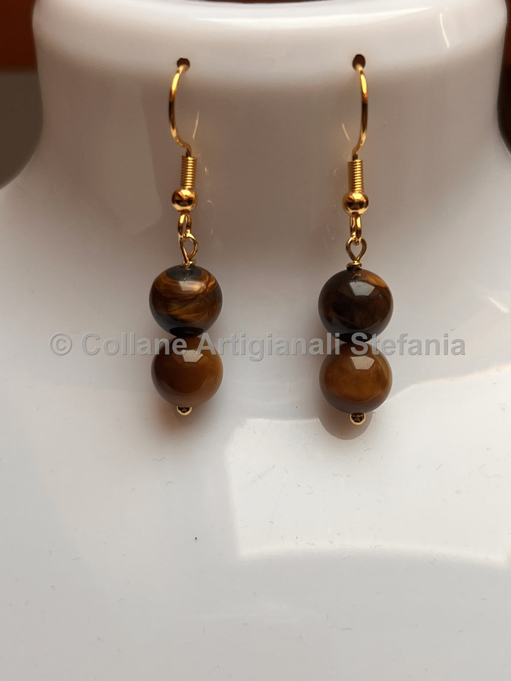 Collana con pietre dure di alta qualità di Occhio di Tigre.