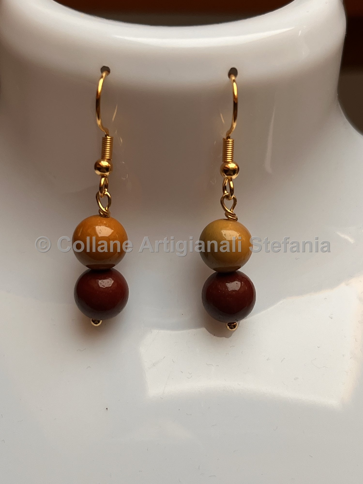 Orecchini con pietre dure di Mookaite