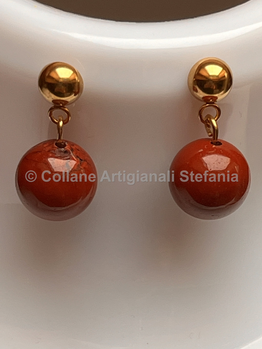 Orecchini con pietre dure di Mookaite