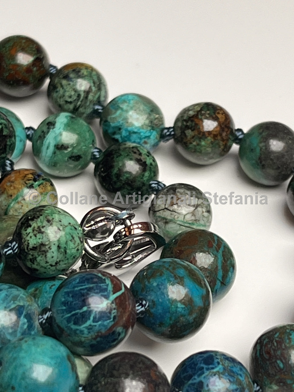 Collana con pietre dure di Crisocolla di alta qualità