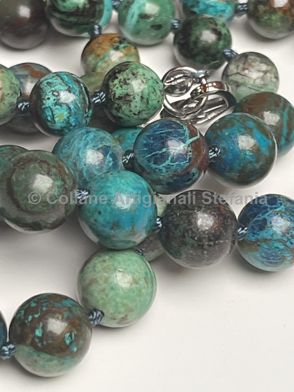 Collana con pietre dure di Crisocolla di alta qualità