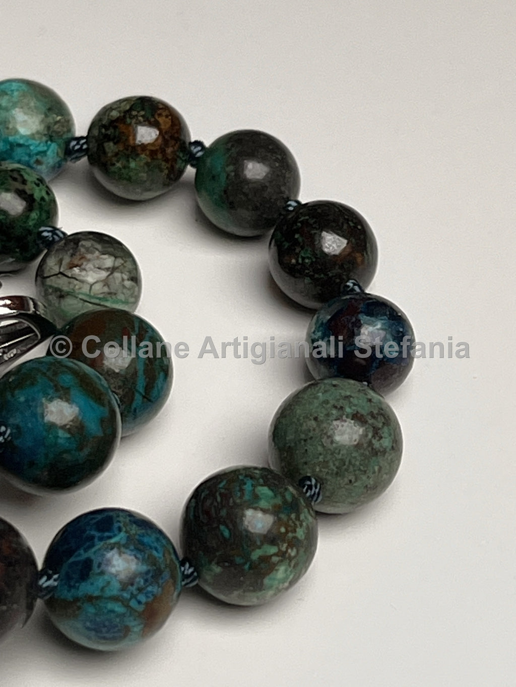 Collana con pietre dure di Crisocolla di alta qualità
