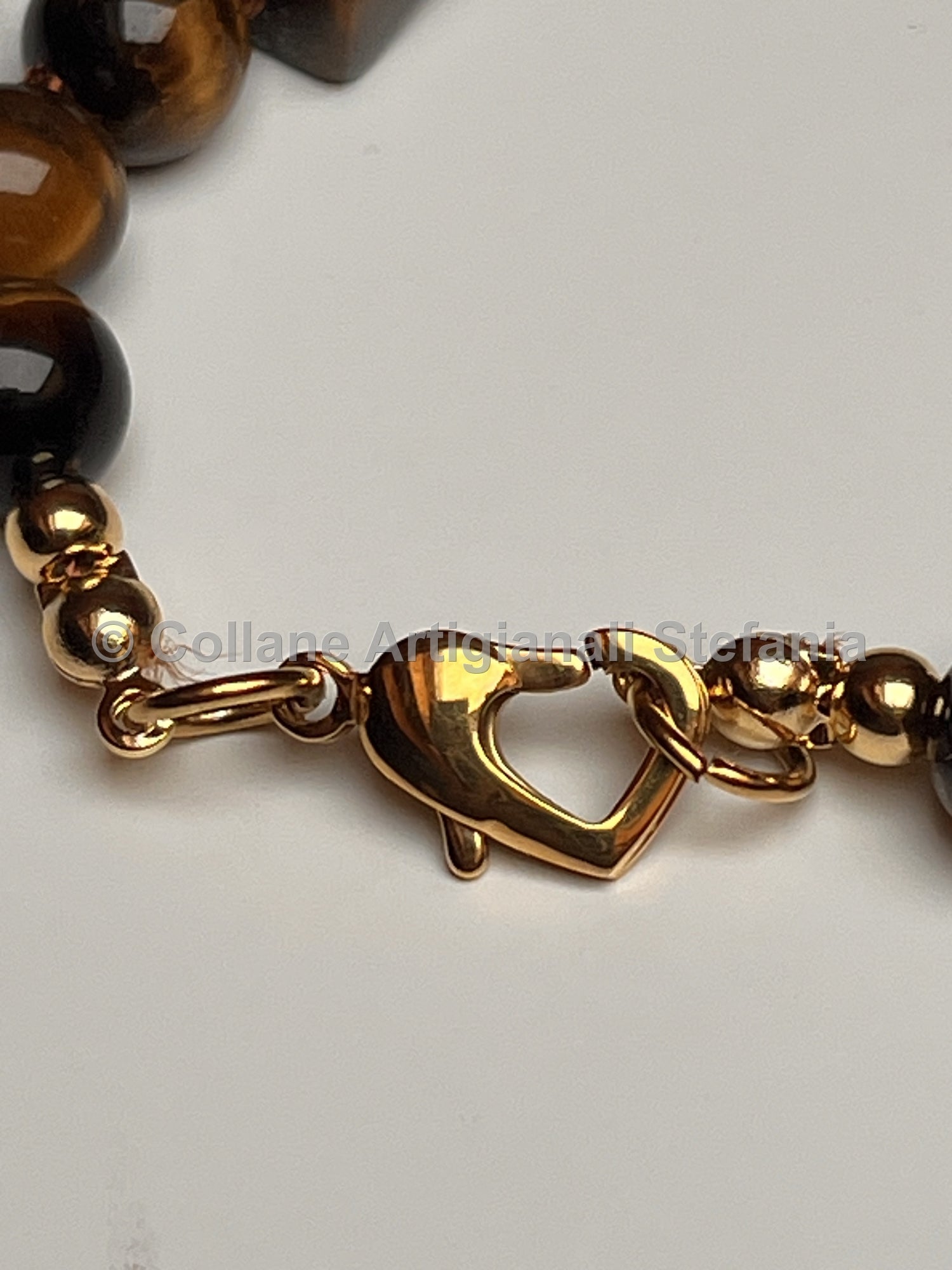 Collana con pietre dure di alta qualità di Occhio di Tigre.