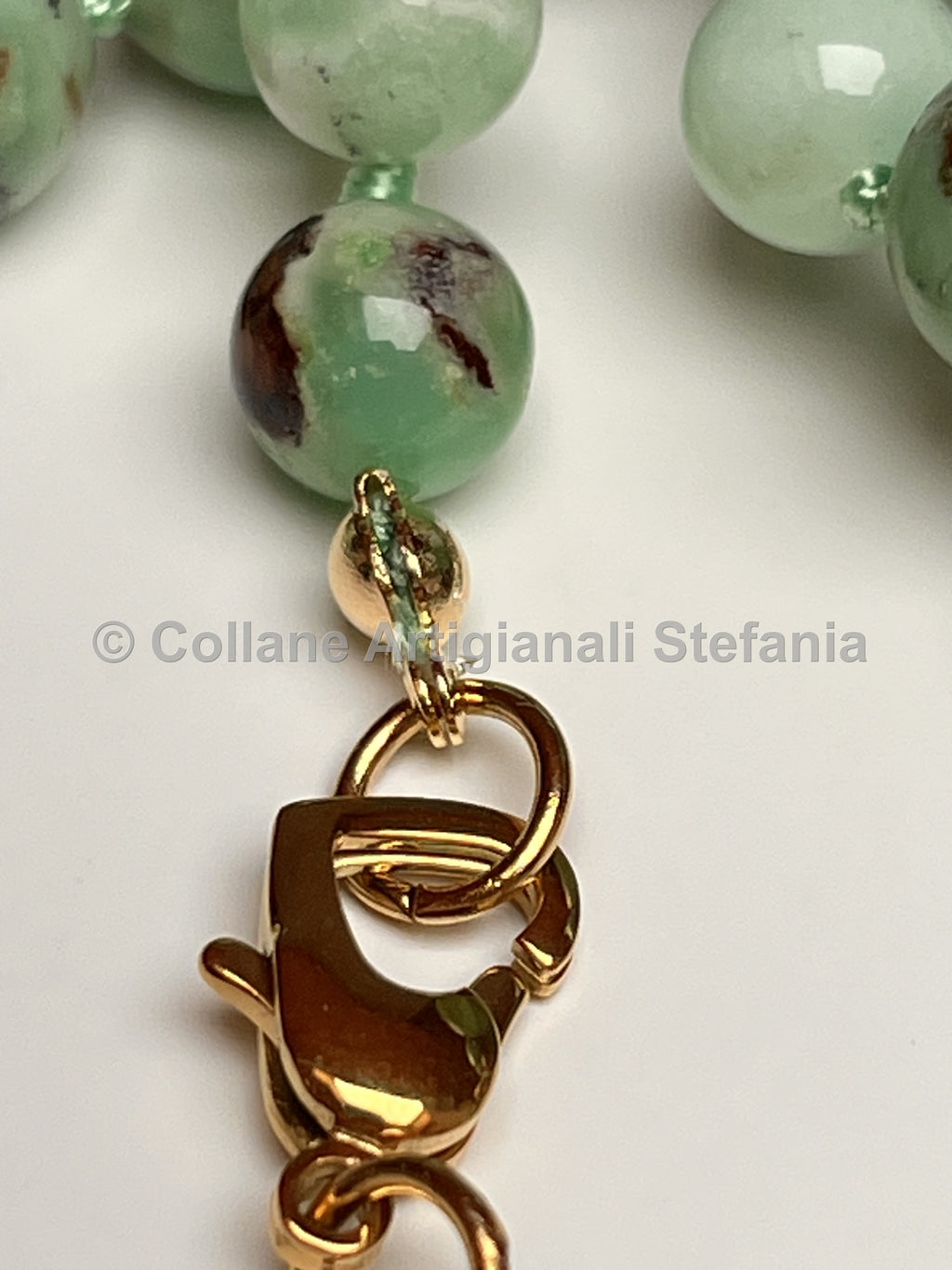 Collana con pietre dure di Crisoprasio di alta qualità