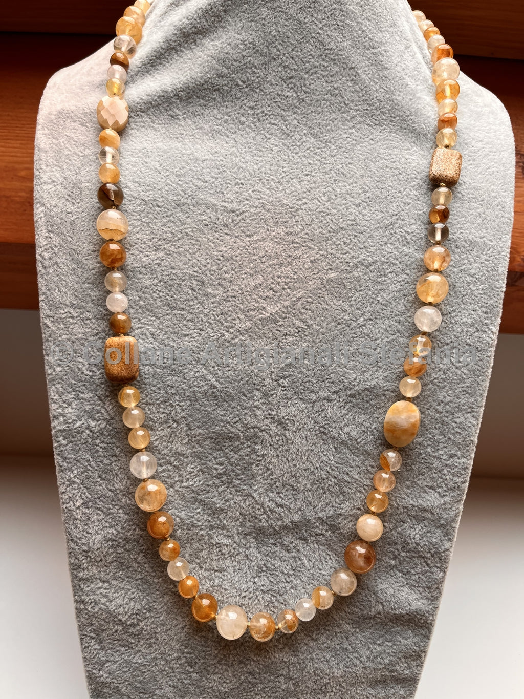 Collana con pietre dure di Quarzo Tangerine di alta qualità