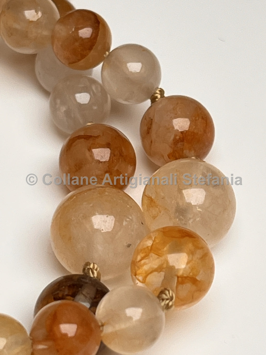 Collana con pietre dure di Quarzo Tangerine di alta qualità