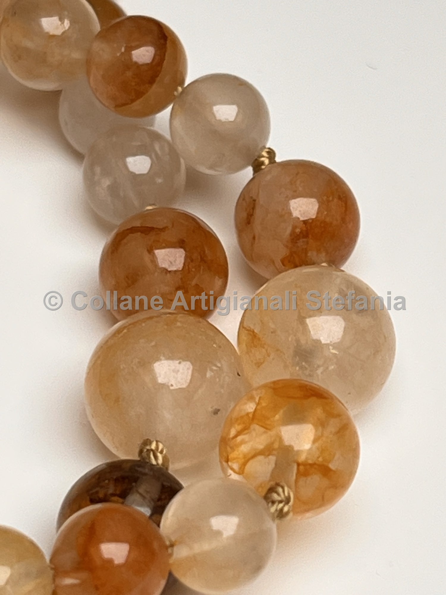 Collana con pietre dure di Quarzo Tangerine di alta qualità