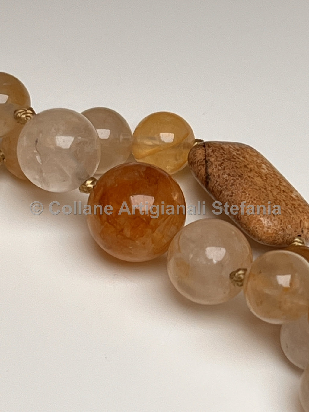 Collana con pietre dure di Quarzo Tangerine di alta qualità