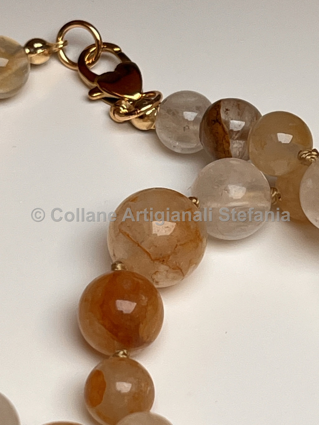 Collana con pietre dure di Quarzo Tangerine di alta qualità