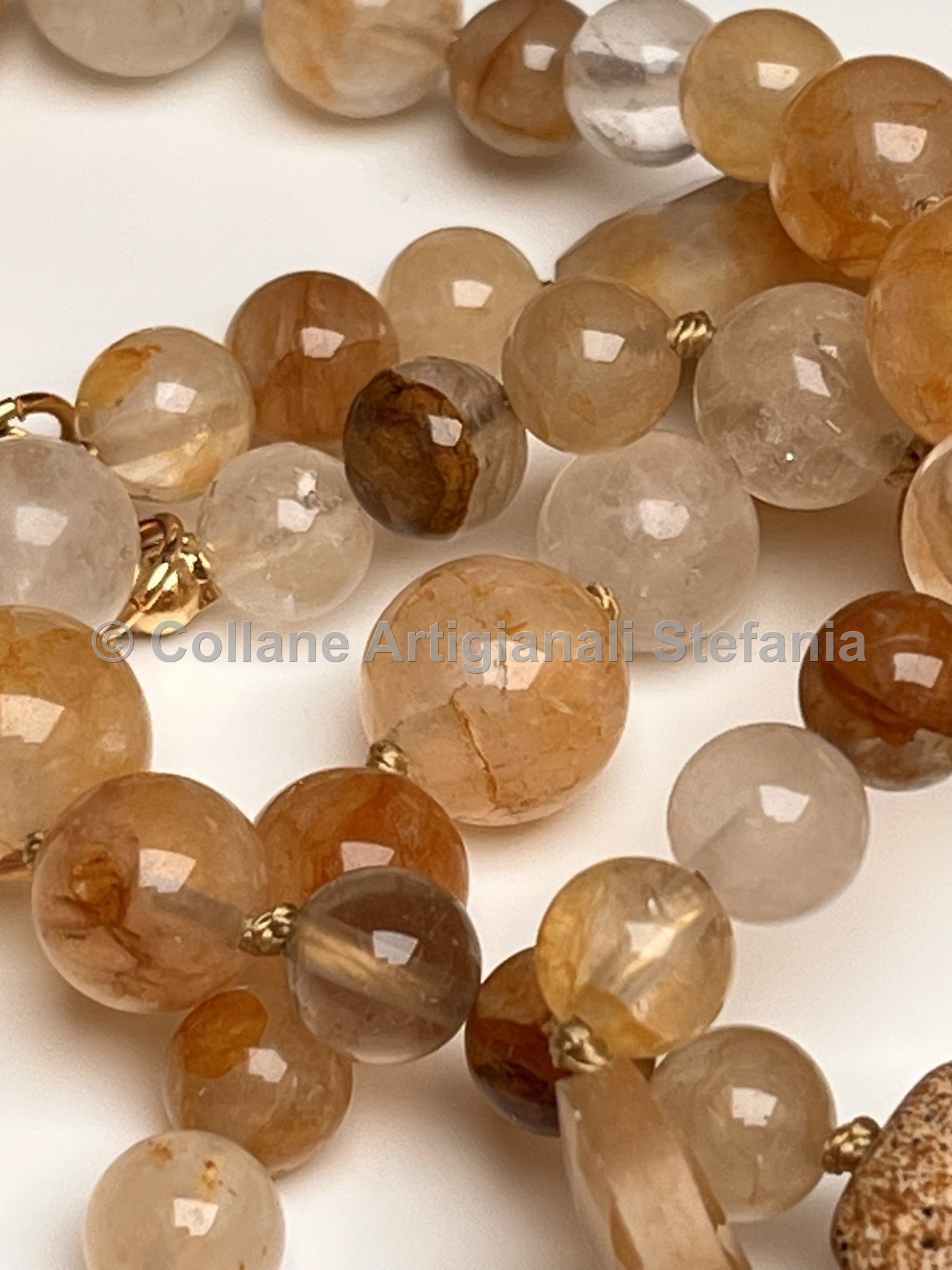 Collana con pietre dure di Quarzo Tangerine di alta qualità