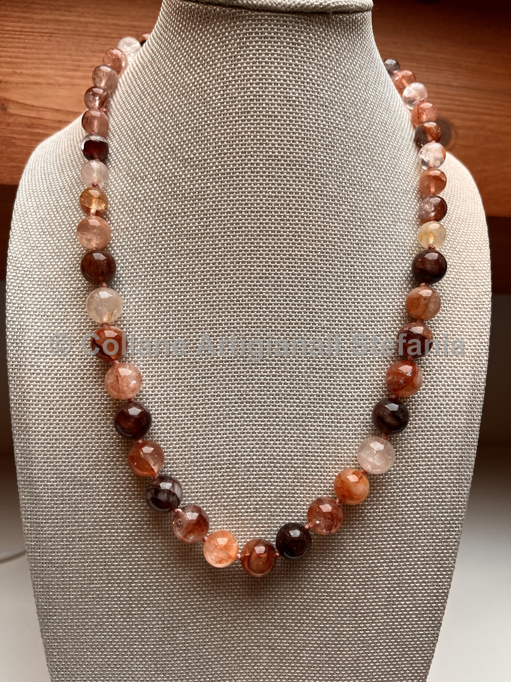 Collana con pietre dure di alta qualità di Quarzo Tangerine
