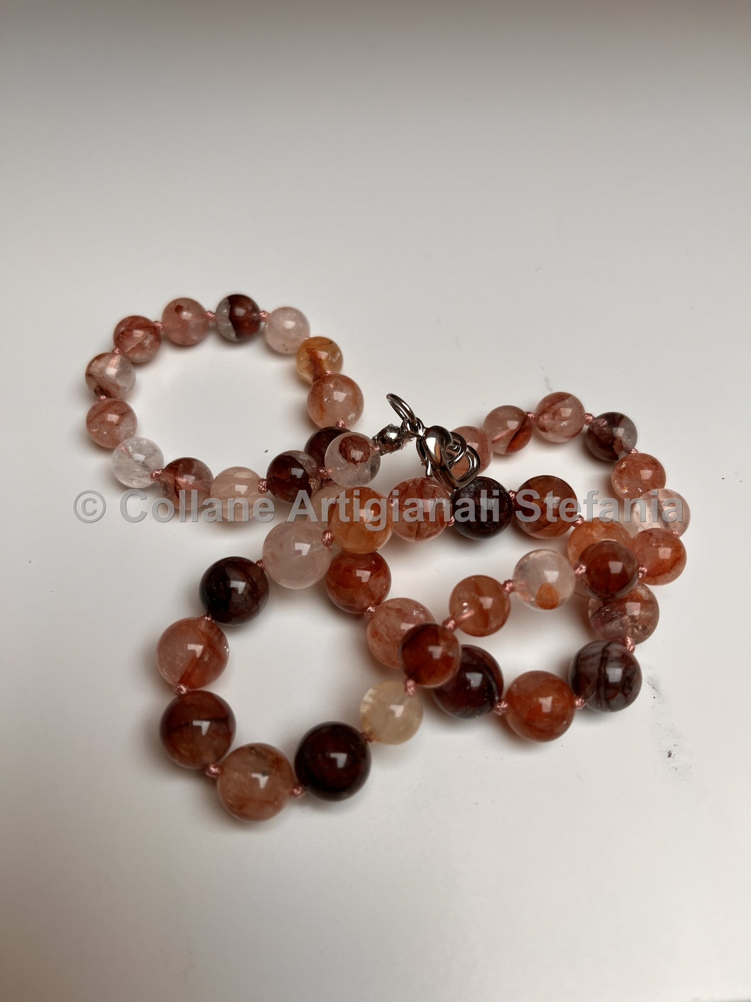 Collana con pietre dure di alta qualità di Quarzo Tangerine