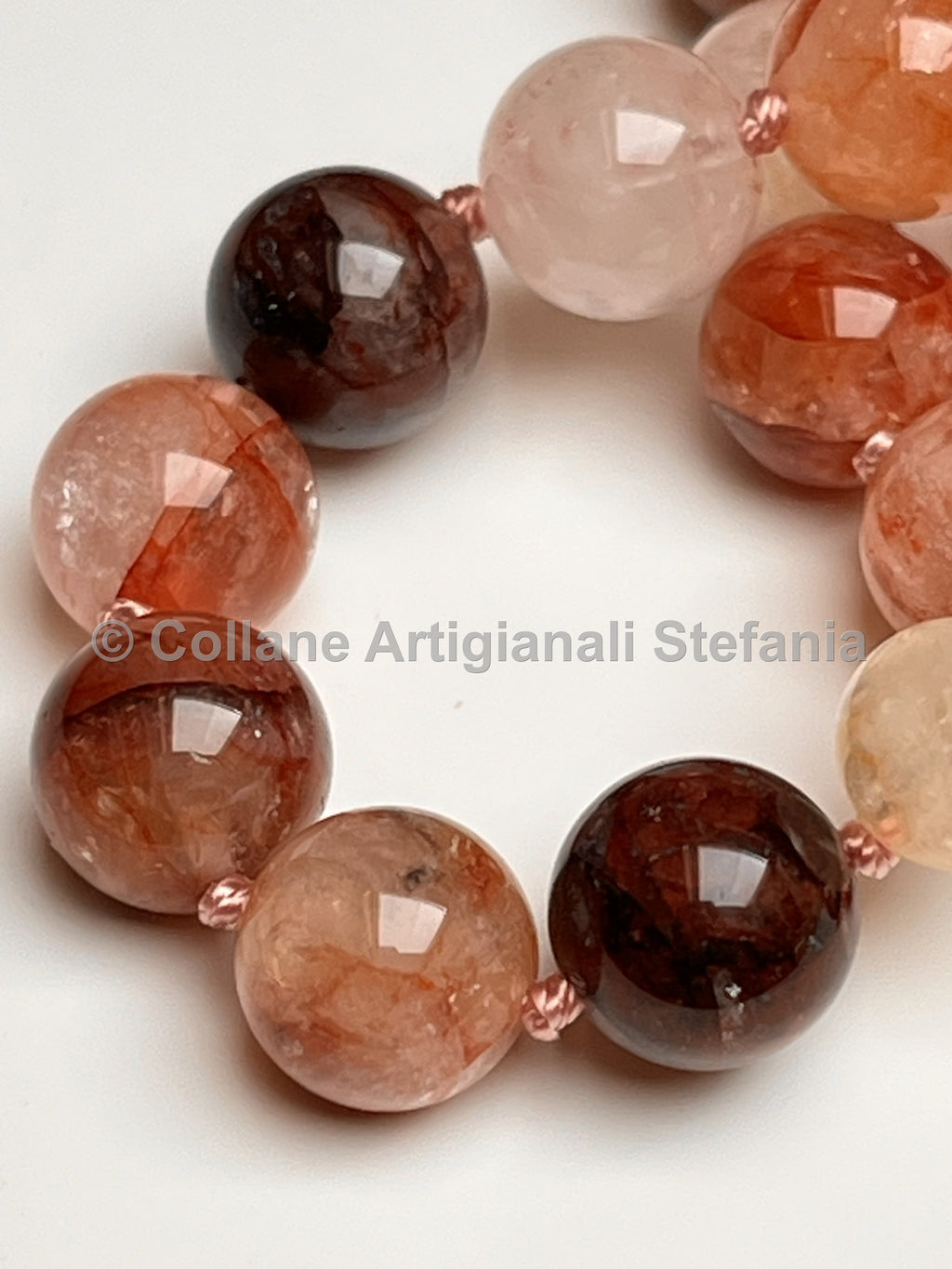 Collana con pietre dure di alta qualità di Quarzo Tangerine