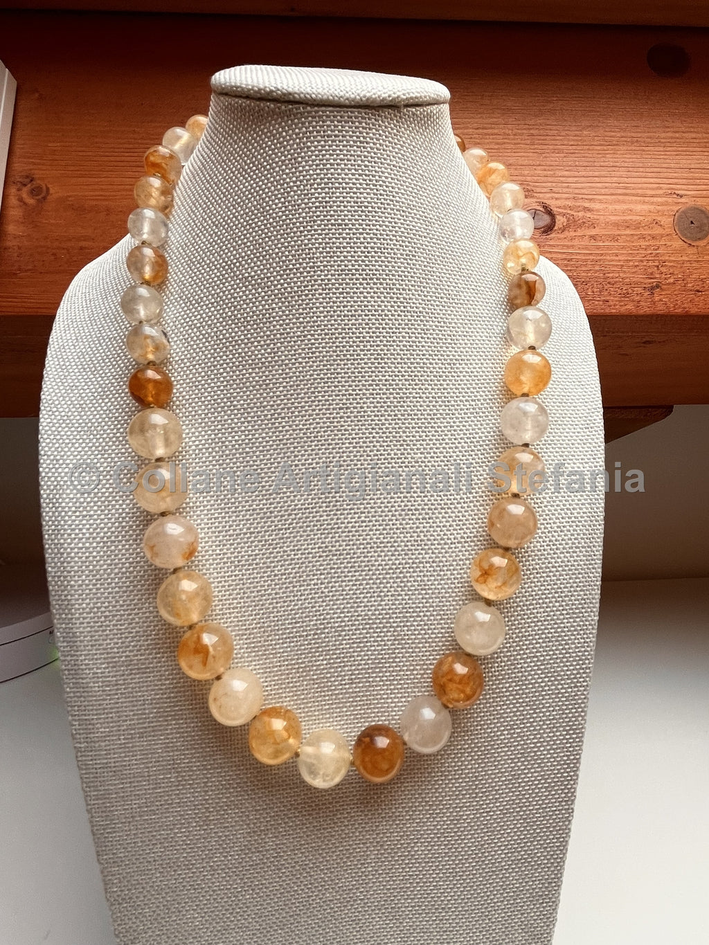 Collana con pietre dure di Quarzo Tangerine di alta qualità