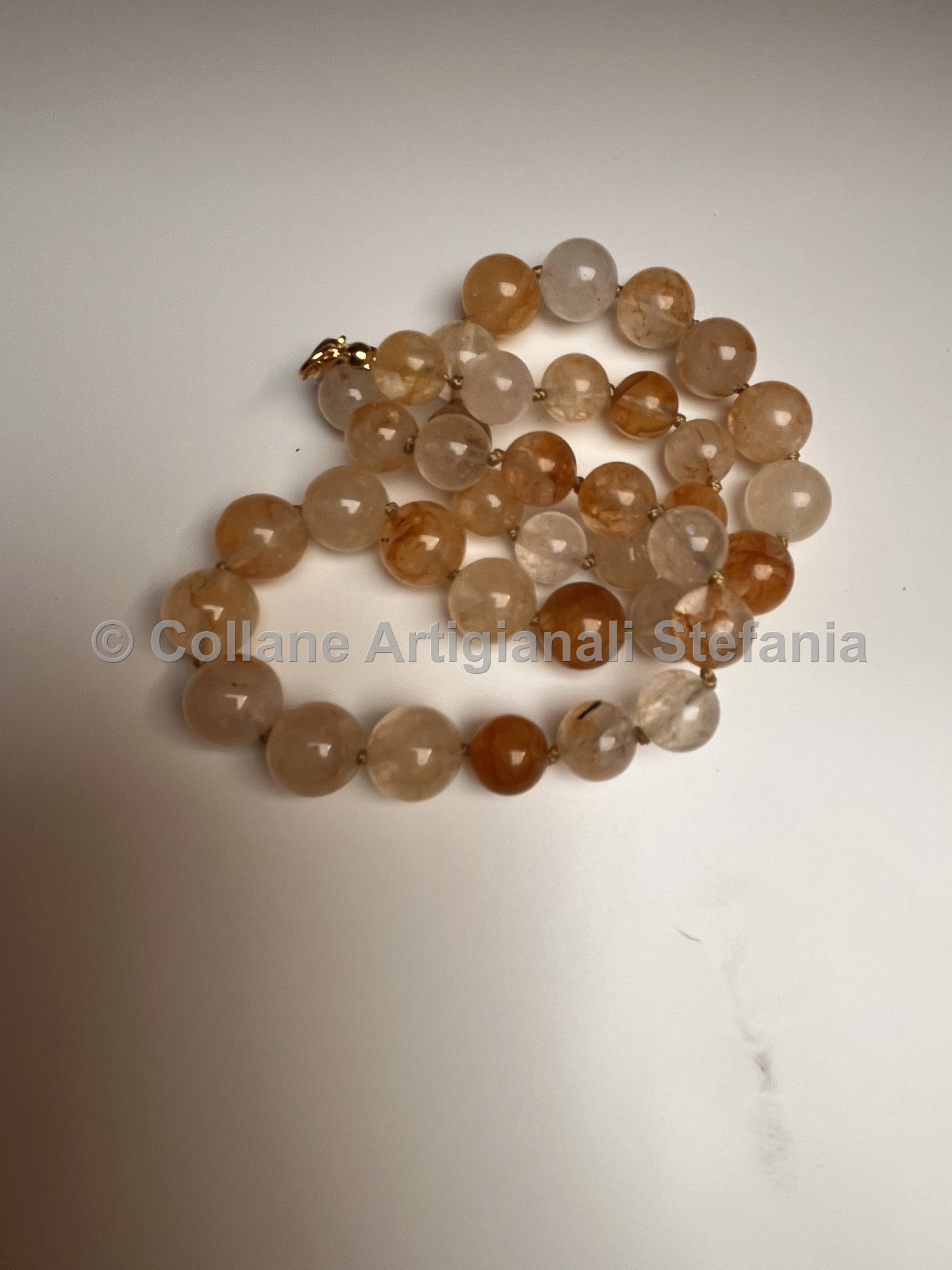 Collana con pietre dure di Quarzo Tangerine di alta qualità