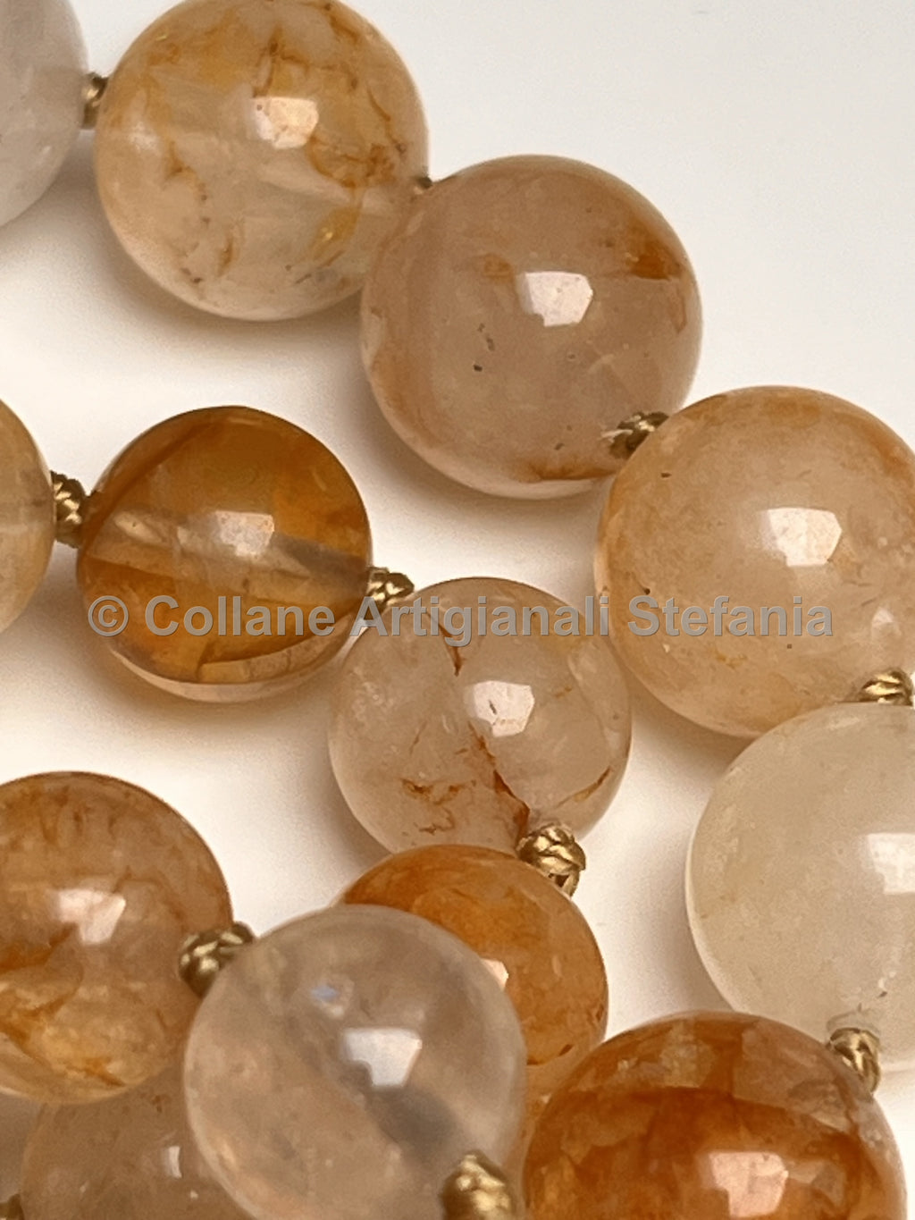 Collana con pietre dure di Quarzo Tangerine di alta qualità
