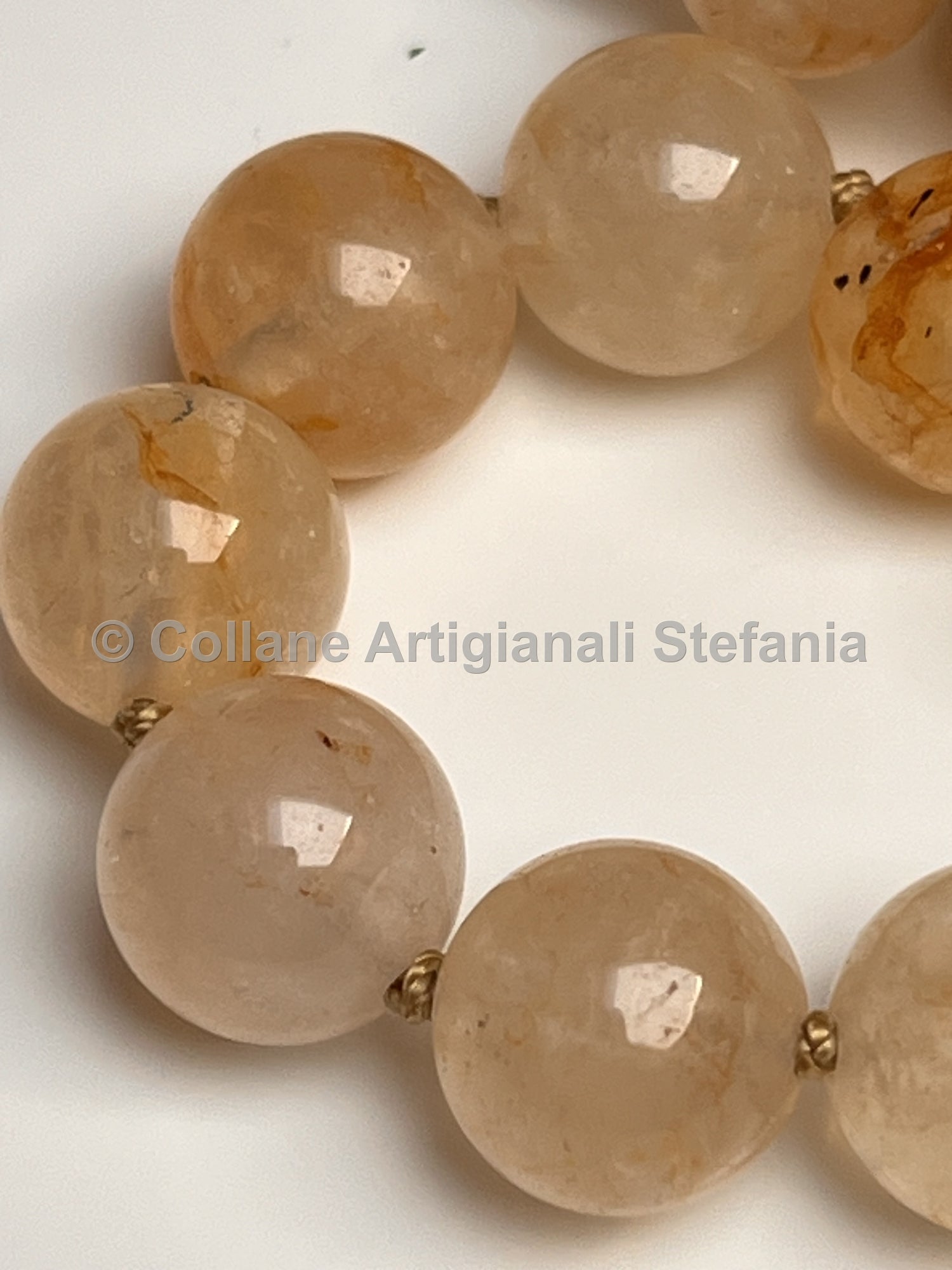 Collana con pietre dure di Quarzo Tangerine di alta qualità