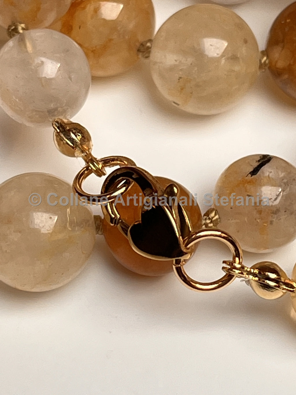 Collana con pietre dure di Quarzo Tangerine di alta qualità
