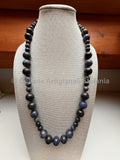 Collana con pietre dure di Diaspro blu di alta qualità