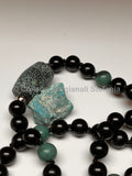 Collana con pietre dure di Tormalina e Turchese naturale