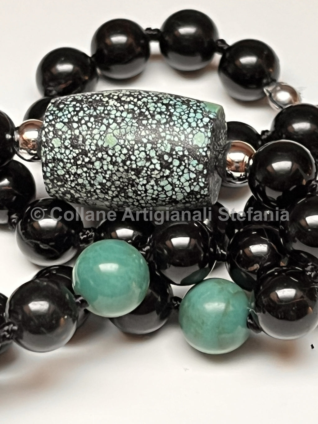Collana con pietre dure di Tormalina e Turchese naturale