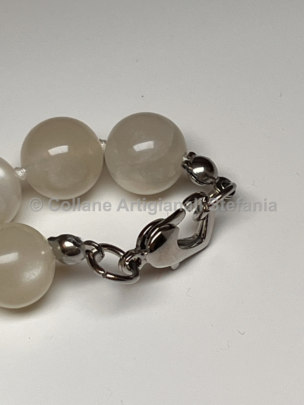 Collana con pietre dure di Pietra di Luna e Turchese naturale.