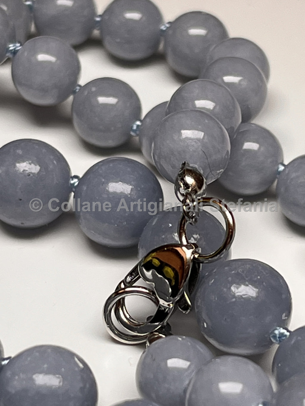 Collana con pietre dure di alta qualità di Angelite