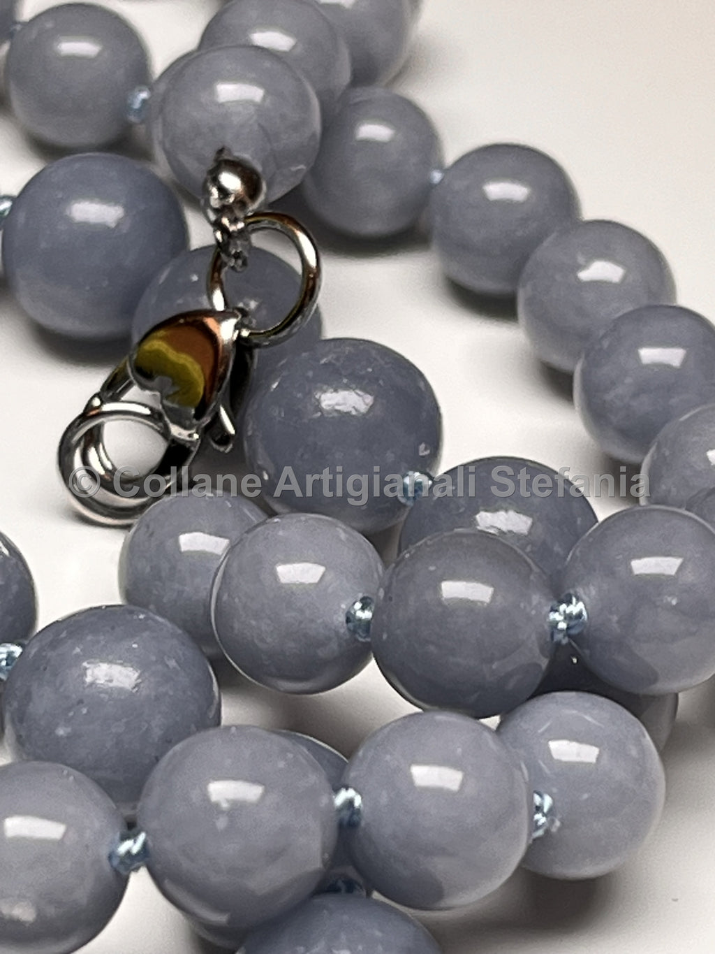 Collana con pietre dure di alta qualità di Angelite