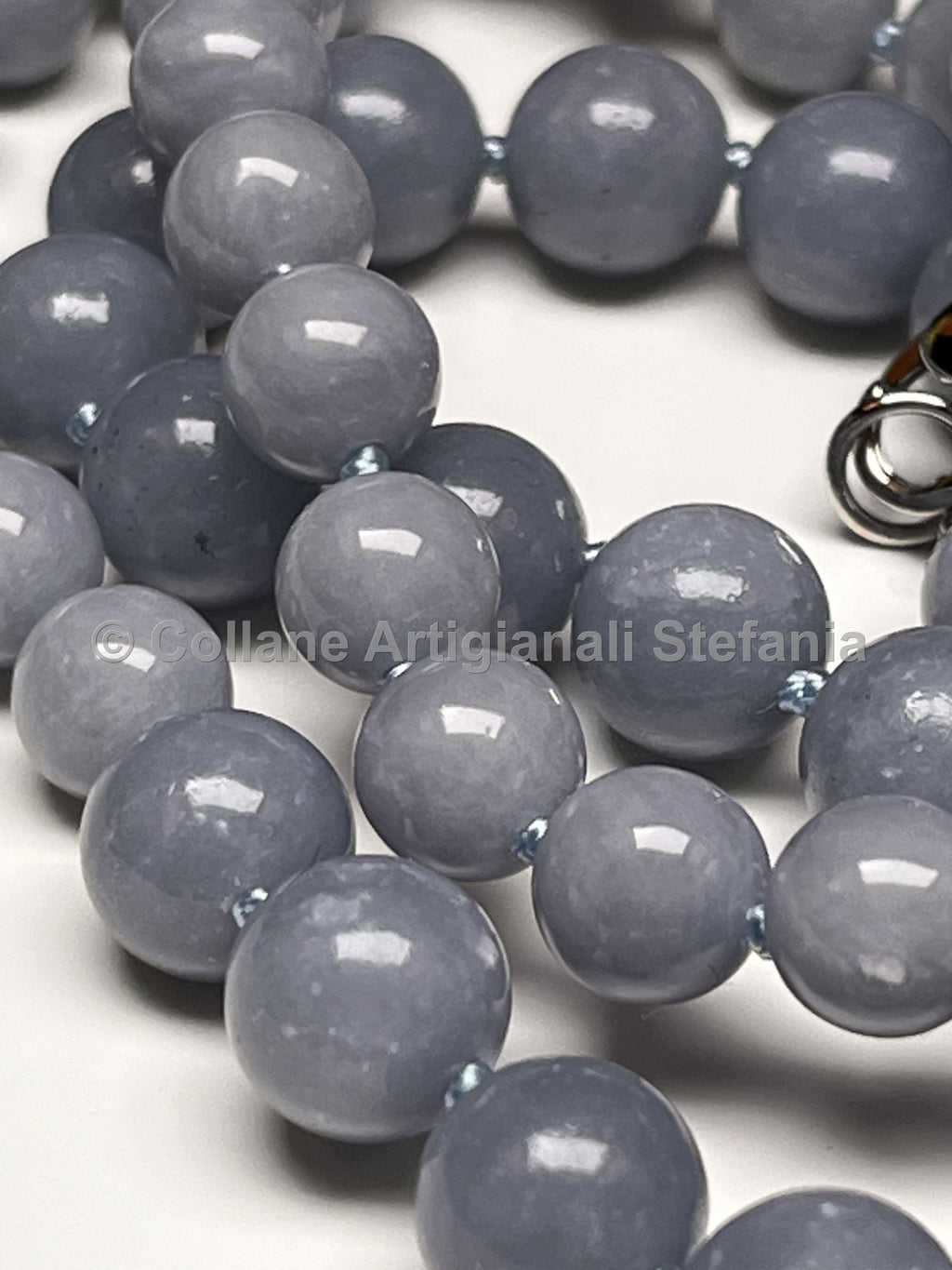 Collana con pietre dure di alta qualità di Angelite
