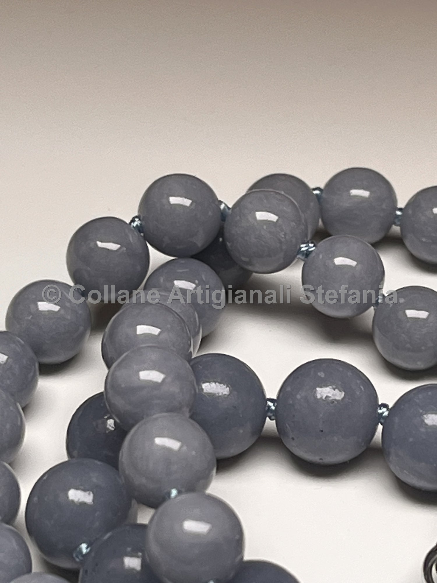 Collana con pietre dure di alta qualità di Angelite