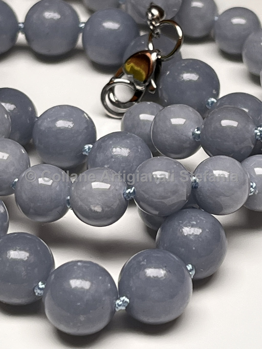 Collana con pietre dure di alta qualità di Angelite