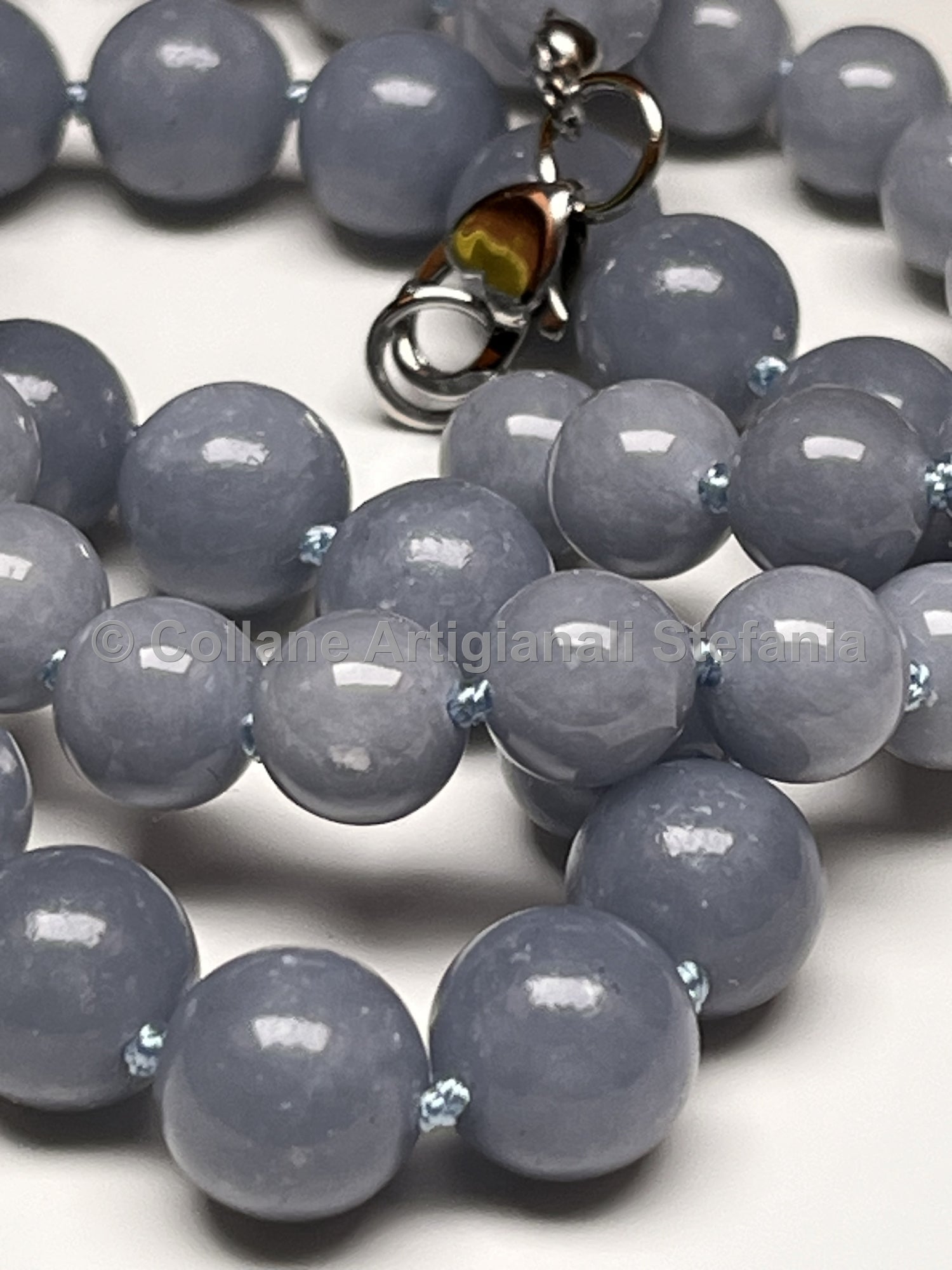 Collana con pietre dure di alta qualità di Angelite